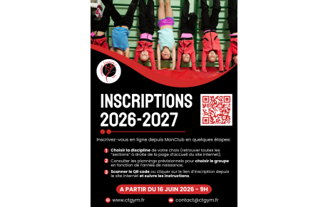 Ouverture des inscriptions 2026-2027